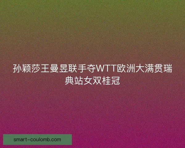 孙颖莎王曼昱联手夺WTT欧洲大满贯瑞典站女双桂冠 孙颖莎王曼昱联手夺WTT欧洲大满贯瑞典站女双桂冠